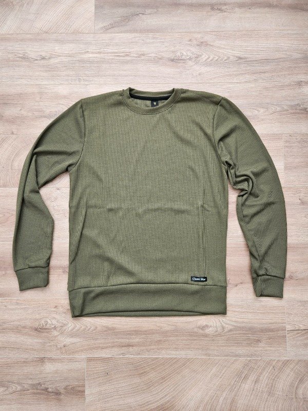 Producto - Sweater waffle liviano verde