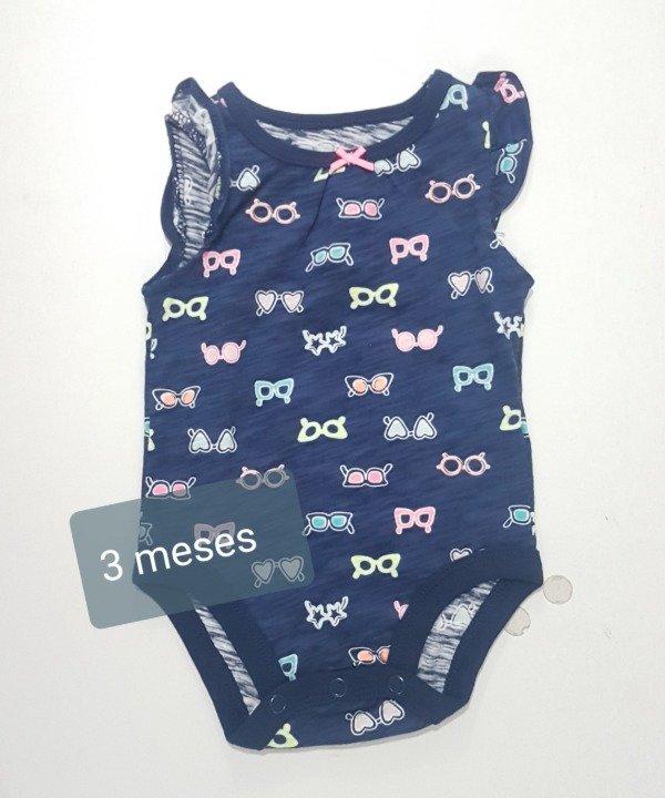 Body carters manga corta 3 meses azul