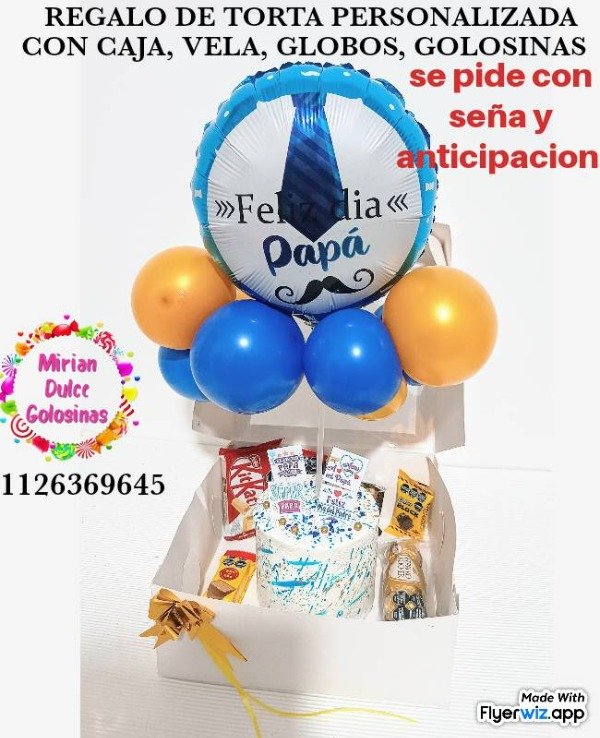 Producto - Mini desayuno con golosinas y globos personalizados