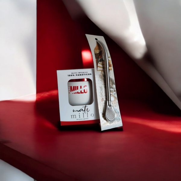 Producto - COMBO MATE IMPERIAL MILLO CON BOMBILLA PICO LORO