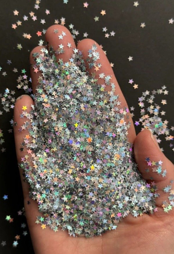Producto - Glitter estrella plata