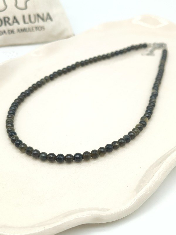 Producto - Collar ABUNDANCIA con obsdiana dorada - 0