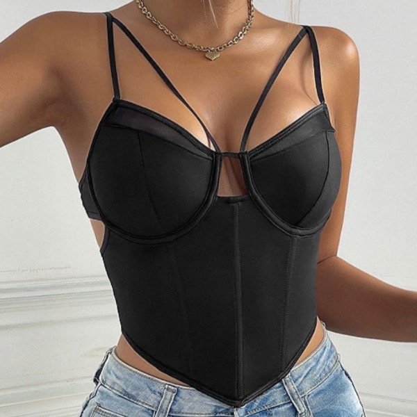 Producto - Corset Top Microfibra Abertura Costado