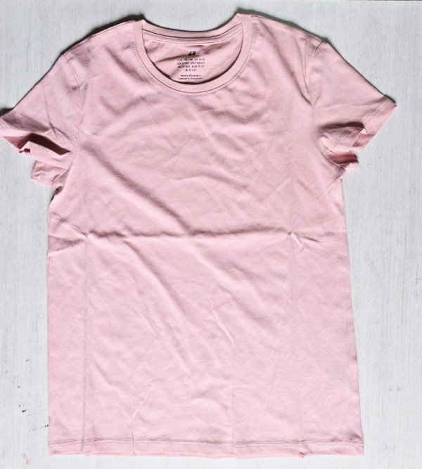 Remera manga corta HyM talle 8/10 rosa