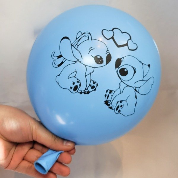 Producto - Globos estampados Stitch y Angel x10 unidades 12" - 2
