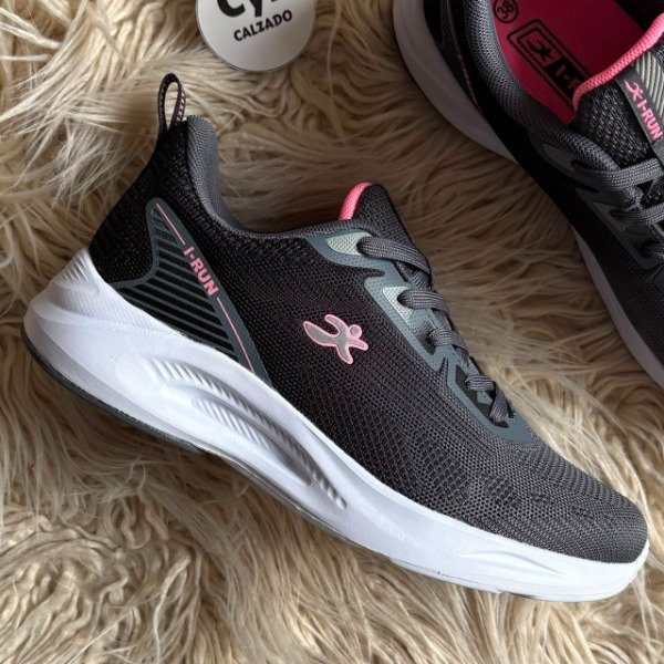 Producto - I RUN Speed Gris / Fucsia - 1