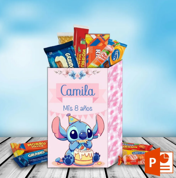 Producto - Bolsa Imprimible Stitch Cumple Editable