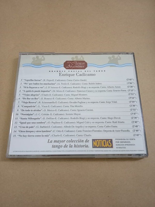 Producto - Grandes poetas del tango #1 - Enrique Cadícamo - DDD 1996 - 1