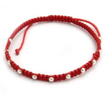 Producto - Pulsera hilo rojo pelotitas