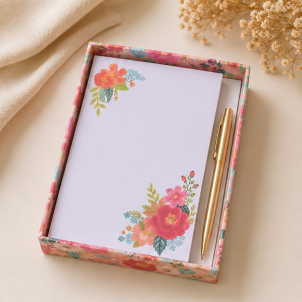 Producto - Set Taco de Notas y Birome Romántico