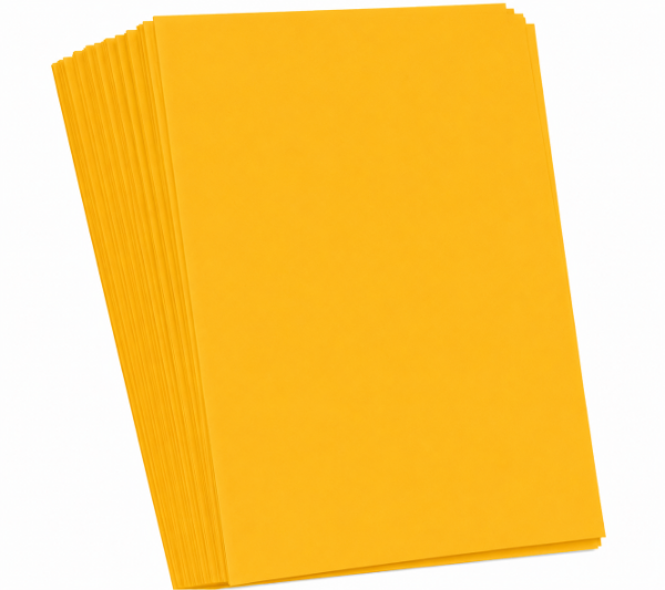 Producto - 100 Folios Matte Genericos - Tamaño Standard 63,5 x 88mm - Color Amarillo