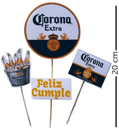 Producto - Set Toppers Cerveza Corona x 1