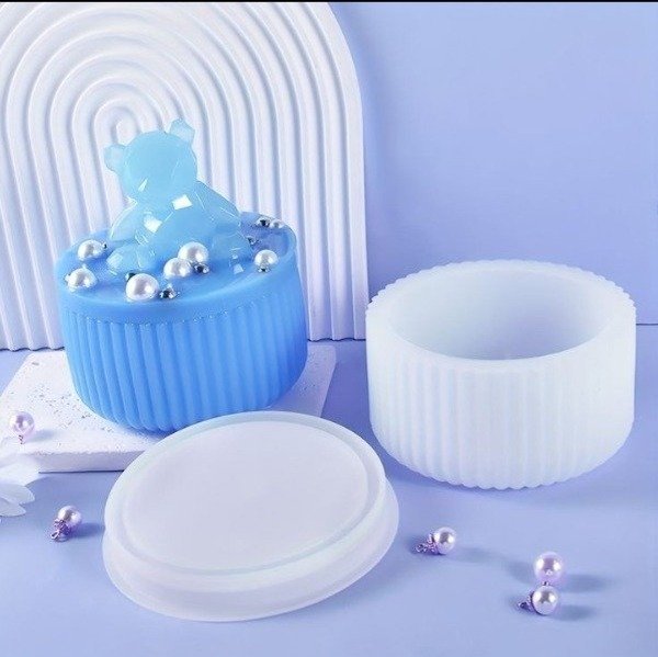 Molde De Tarro De Resina Con Tapa Moldes Para Joyeros Moldes | Envío Gratis