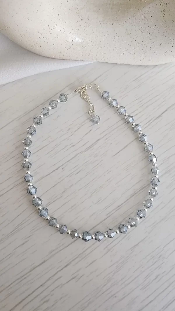 Producto - Pulsera Cony cristal celeste y bolitas P925