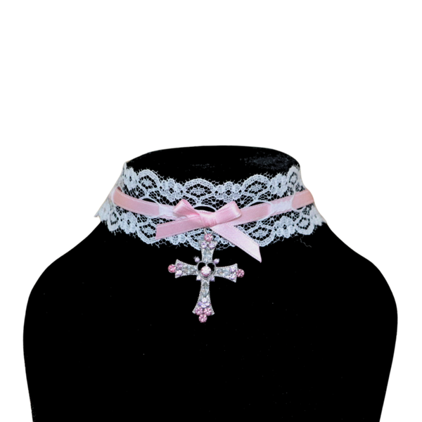 Producto - Choker Margarethe (en rosa)