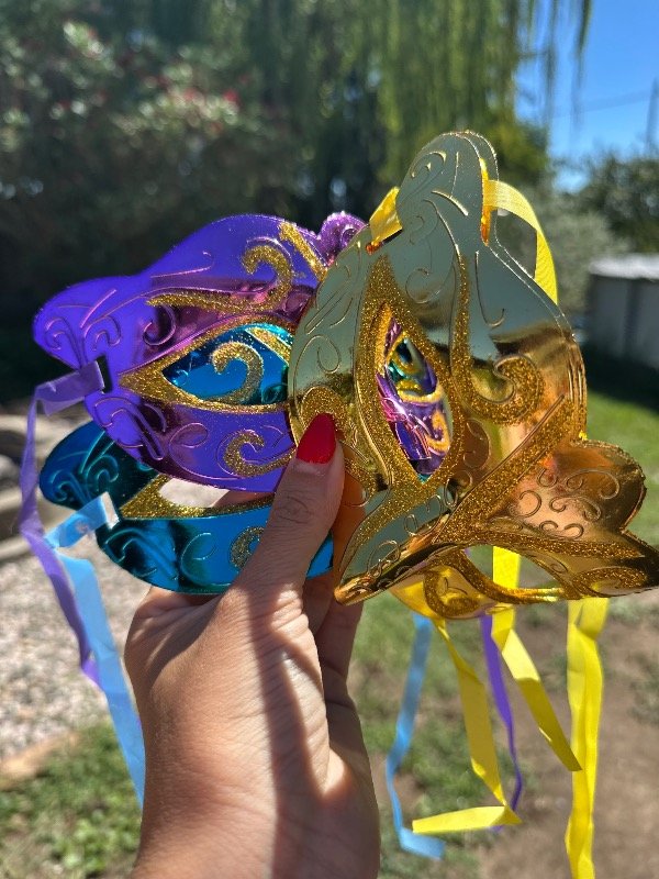 Producto - Antifaz veneciano metalizado con brillos