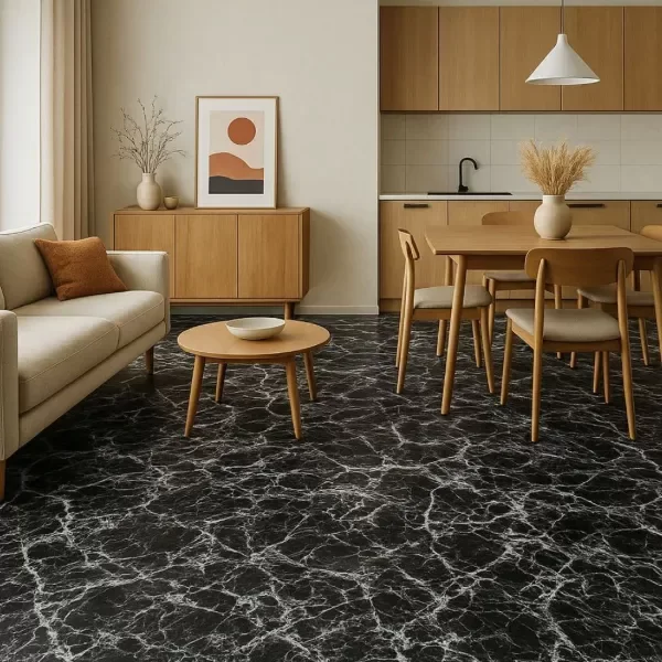 Producto - Piso Autoadhesivo Cuadrado Negro 45,5x45,5 - Cubre 5m2