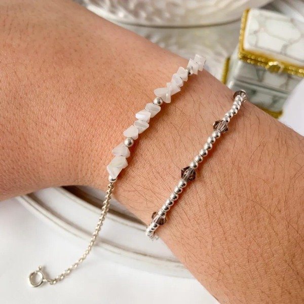 Producto - Pulsera con cadena centro cristal