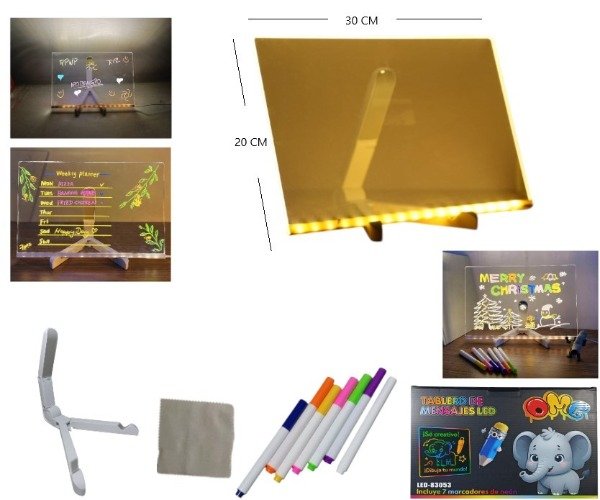 Producto - PIZARRA LED 7 MARCADORES 20X30 CM