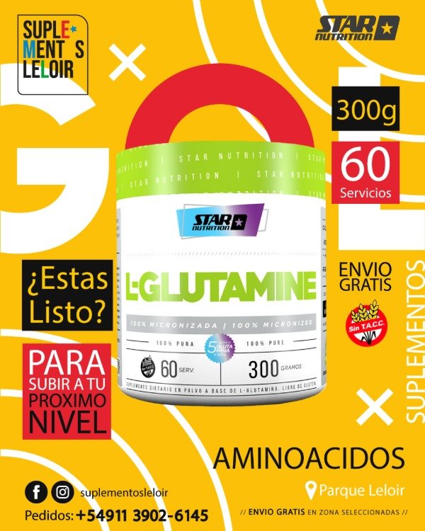 Producto - L-Glutamine - 60 Servicios - Star Nutrition
