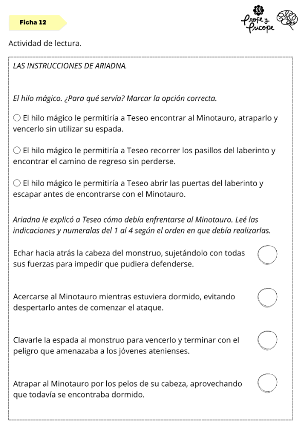 Producto - LABERINTOS I: TESEO Y EL MINOTAURO: 5to y 6to 3 niveles de alfabetización - 17