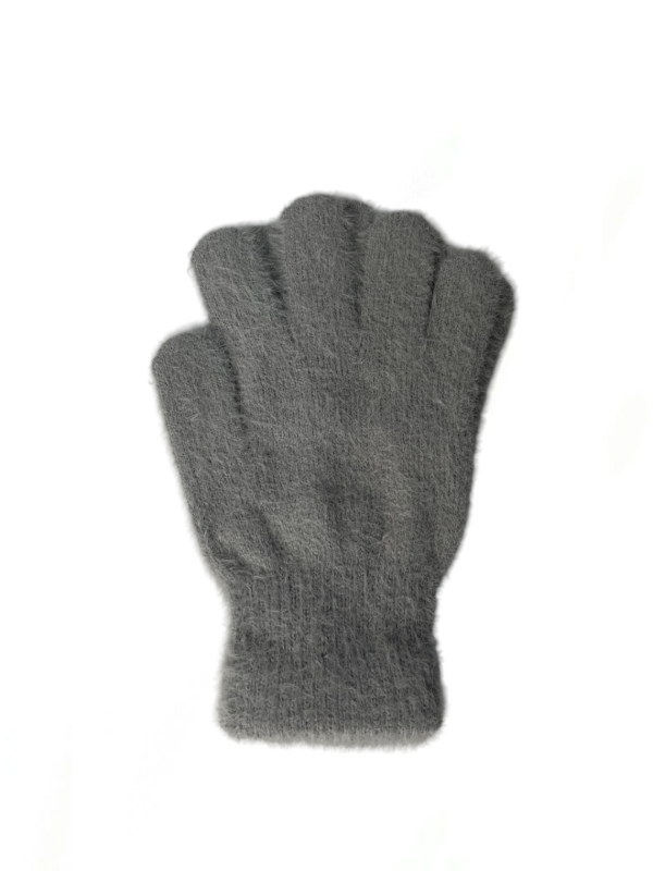 Producto - Guantes simil angora gris topo