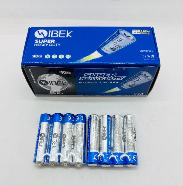 Producto - CAJA X40 PILAS AAA IBEK TERMOSELLADA