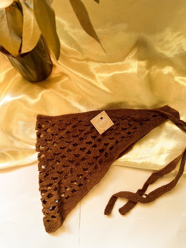Producto - Pañuelo crochet marrón