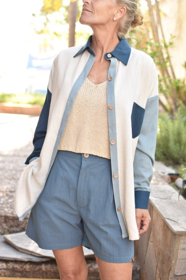Producto - Camisaco Desearía - Petróleo + Jean