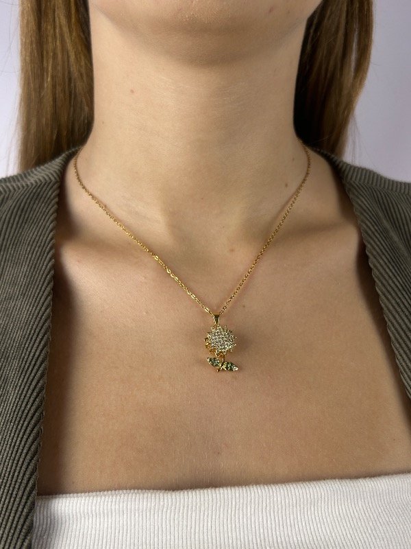 Producto - CADENA DORADA GIRATORIA CON HOJITAS 3049