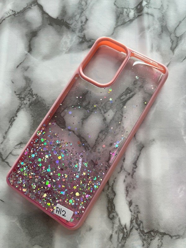 Producto - Funda rosa con brillos A12