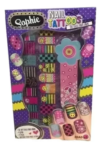 Producto - Sophie Nail Tattoos Decora Tus Uñas (celeste)