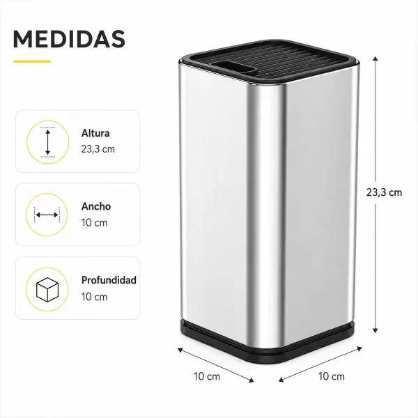 Producto - PORTA CUCHILLOS TACO ORGANIZADOR DE ACERO ESCURRIDOR - 3