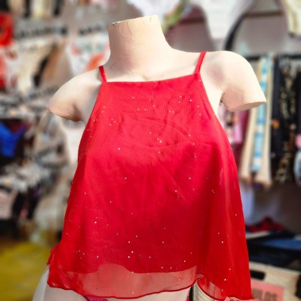 Producto - Top gasa rojo - talle único
