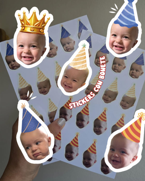 Producto - Stickers caras con bonete x30