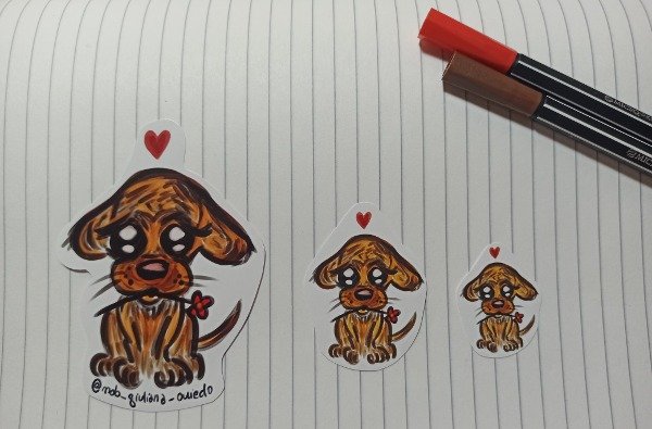 Producto - Sticker Perrito corazón MEDIANO