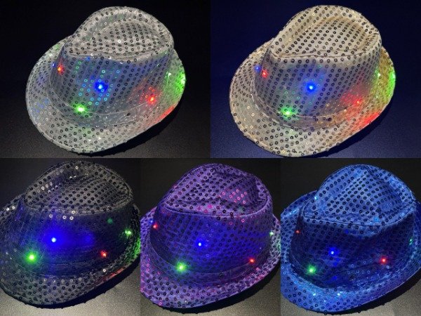 Producto - Sombrero Guapo Led Tanguero Lentejuelas