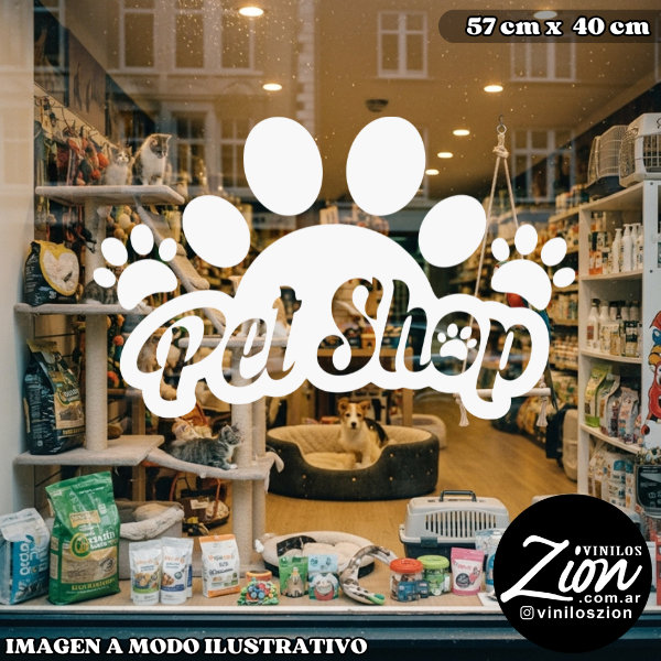 Producto - Vinilo Decorativo para Vidriera Pet Shop