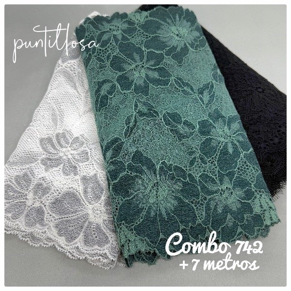 Producto - Combo 742- Puntillas Surtidas +7 metros