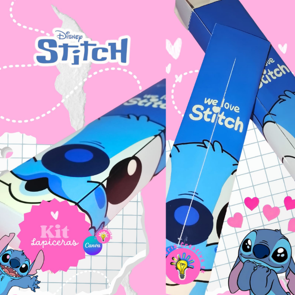 Producto - Cajas para lapiceras y porta lapices STITCH