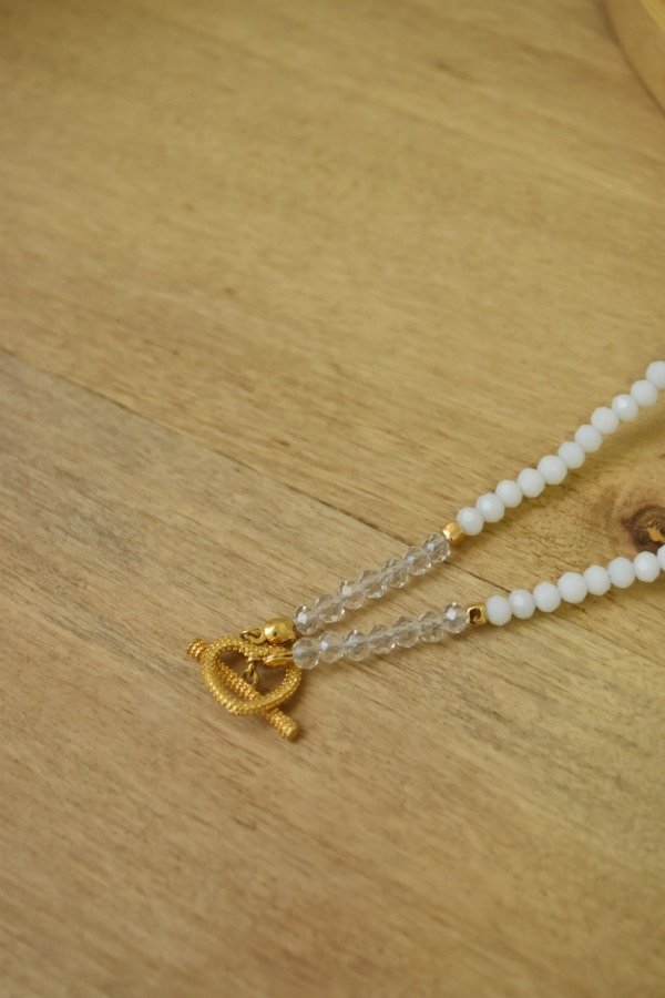 Producto - Collar cristal de roca y oro laminado