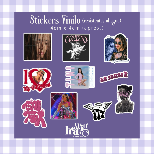 Producto - Pack 10 Stickers Vinilo TINI