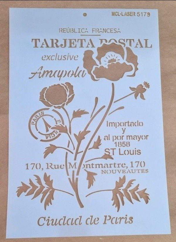 Producto - ST5179 AMAPOLA TARJETA POSTAL