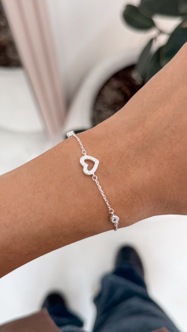 Producto - Pulsera corazon calado y brillo