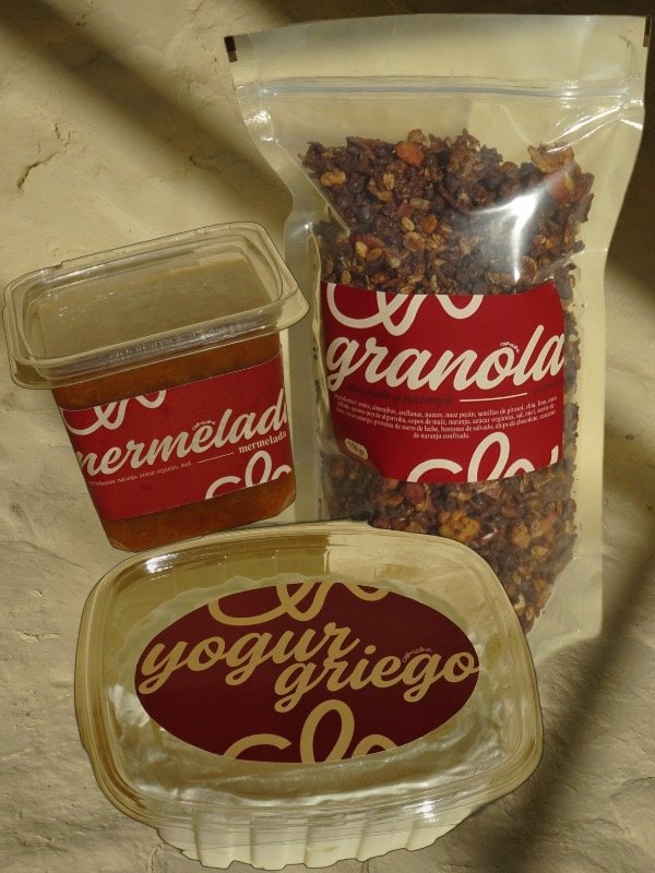 Producto - Granola de chocolate y naranja + yogur griego + mermelada de naranja