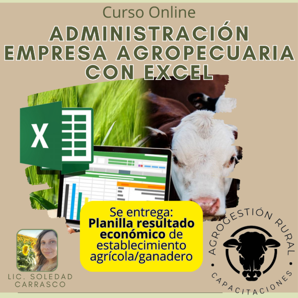 Producto - Curso Online Administración Empresa Agropecuaria con Excel