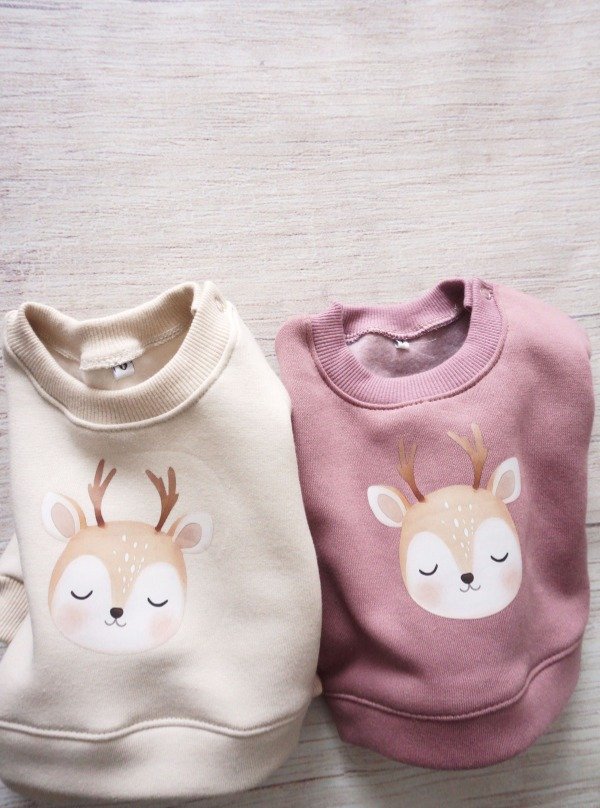 Producto - ARTICULO 810 -C- MINI CONJUNTOS DE JOGGING FRISADOS ESTAMPA CIERVO