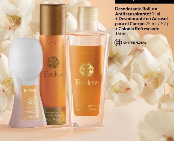 Producto - KIT Timeles x3 Colonia + Desod. Spray + Desod. Antitranspirante Avon
