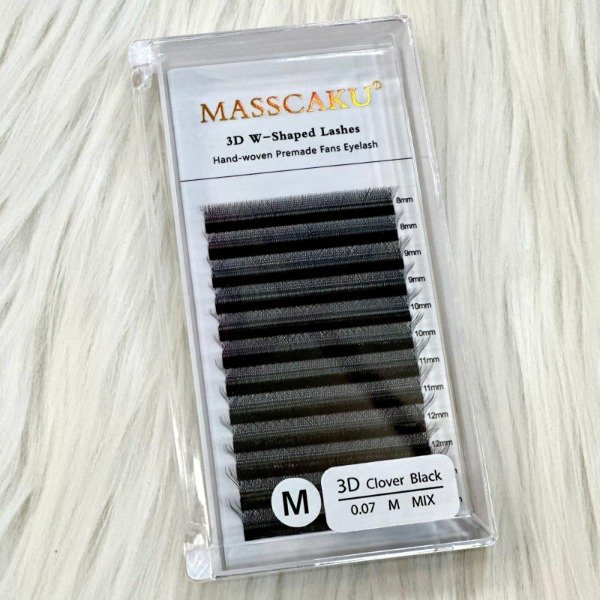 Producto - PESTAÑAS TECNOLOGICAS MASSCAKU CURVA M MIX 0.07 3D, 4D