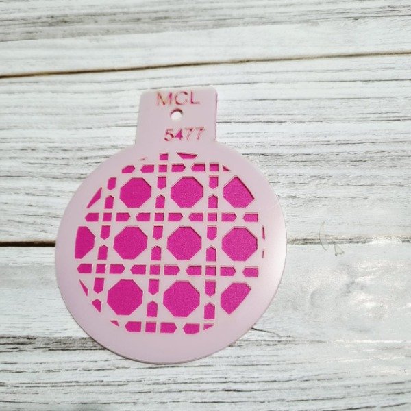 Producto - St 5477 Stencil ratan de 8 cm Cafe / Cookies